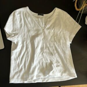 Brandy white baby tee